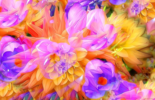 Яркие цветы