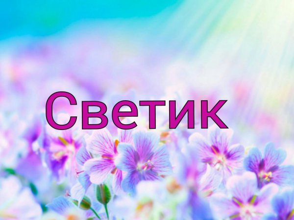 Цветы для Светы