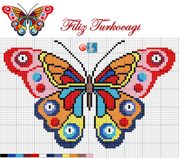 Вышивка бабочка