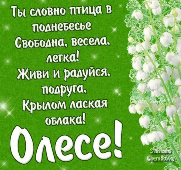 С днём рождения Олеся