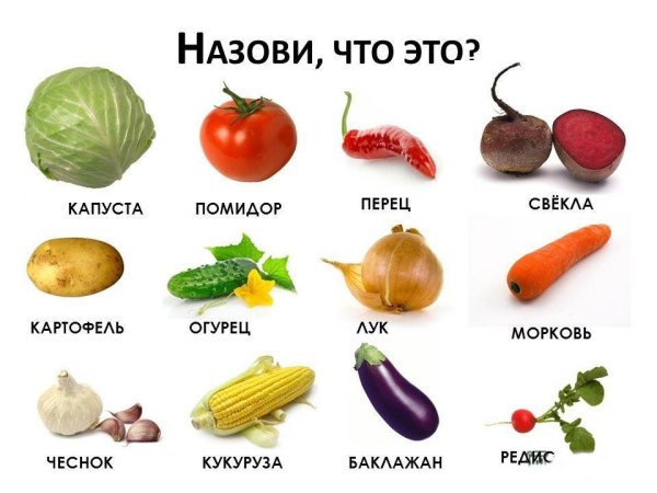 Овощи для детей