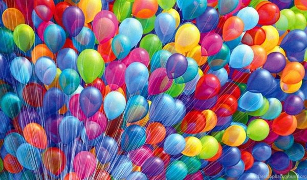 Много воздушных шариков