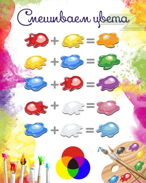 Палитра для смешевание цветов