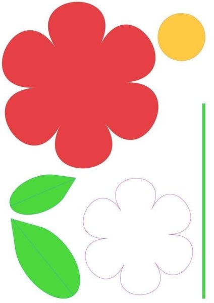 Трафарет для аппликации из ткани цветы