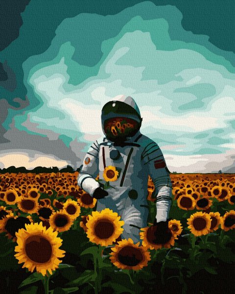 Космонавт в цветах