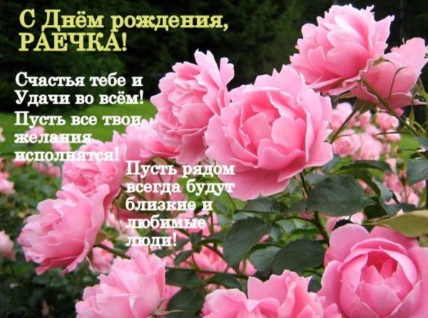 Раечка с днем рождения
