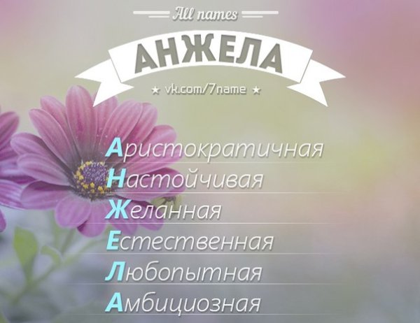 Анжела имя