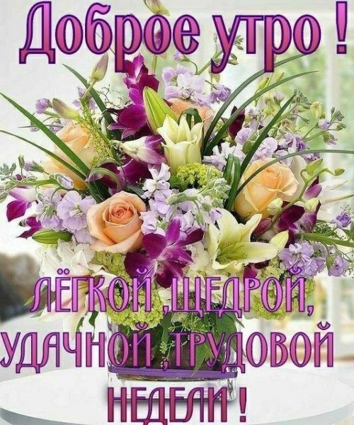 Доброе утро понедельника и удачной недели