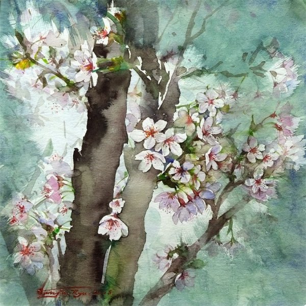 Ryu Eunja акварели