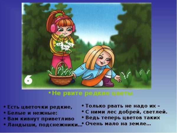 Нельзя рвать цветы