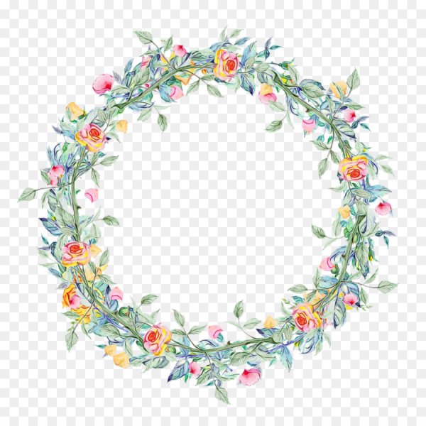 Круглая рамка из цветов