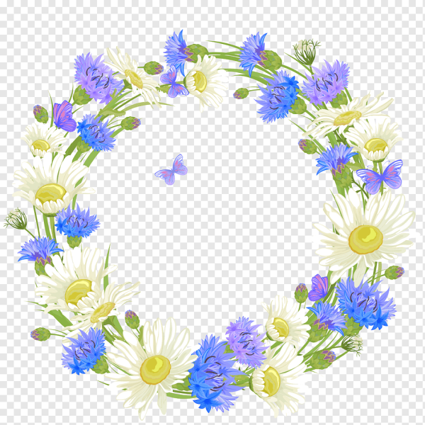 Розовые цветы венок
