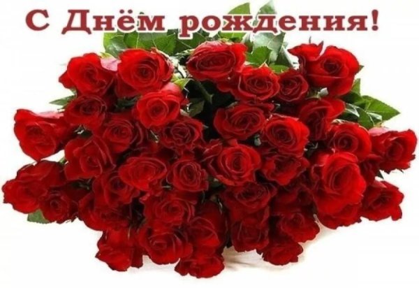 Букет красных роз с днем рождения