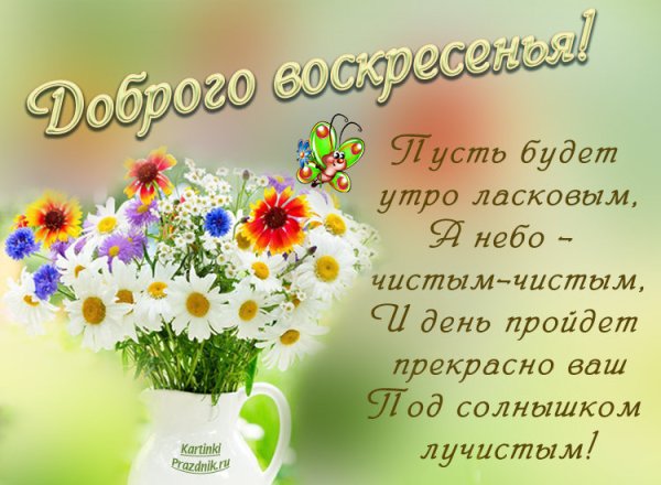 С добрым воскресным утром