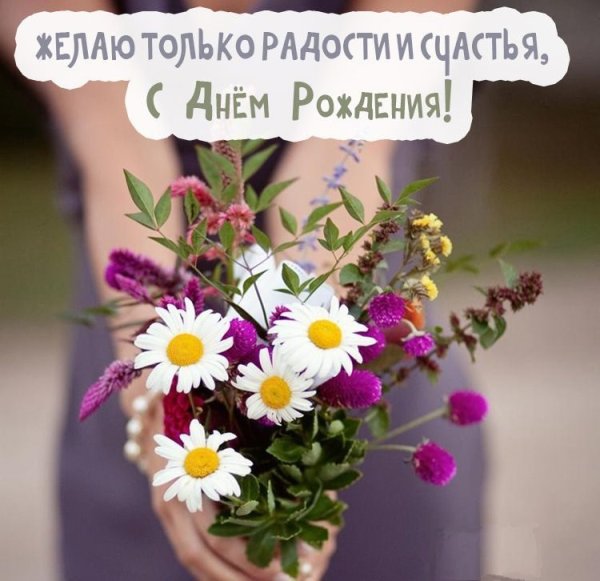 Открытки с днем рождения полевые цветы