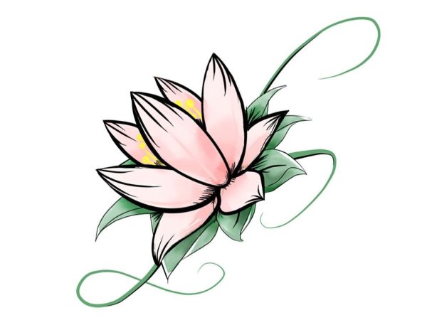 Тату Лотос эскизы