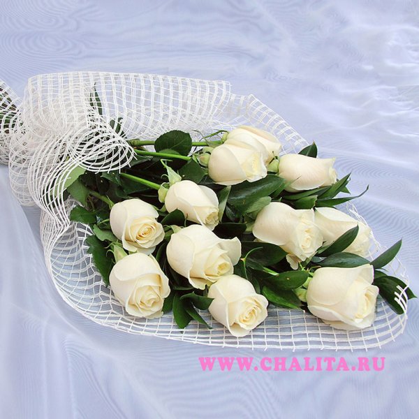 Большой букет белых роз (61 фото)