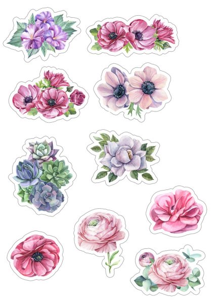 100 шт., бумажные открытки для скрапбукинга с натуральными цветами