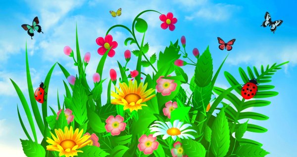 Spring Flowers background vector