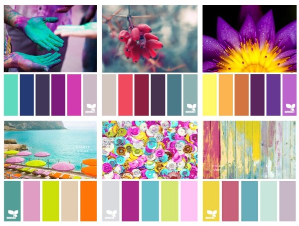 Красивое сочетание 4 цветов