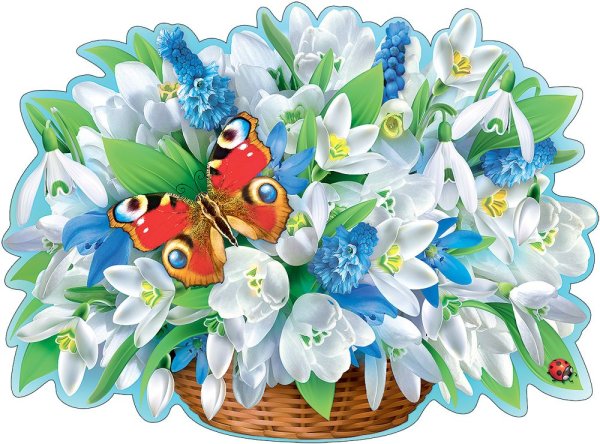 Вырубной плакат весенние цветы