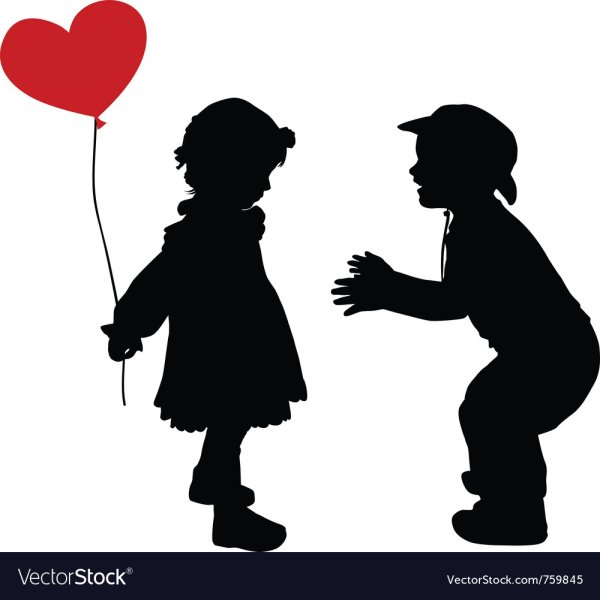 Мальчик дарит девочке цветы