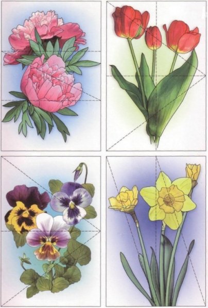 Пазлы цветы для детей