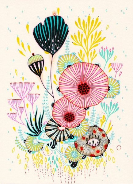 Декоративные цветы стилизованные