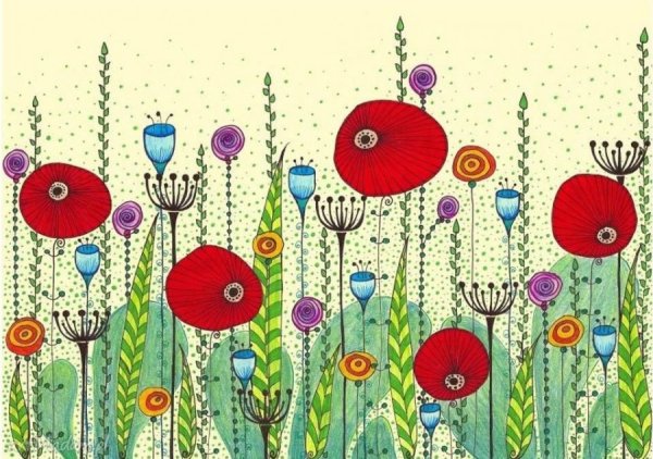 Стилизованные маки