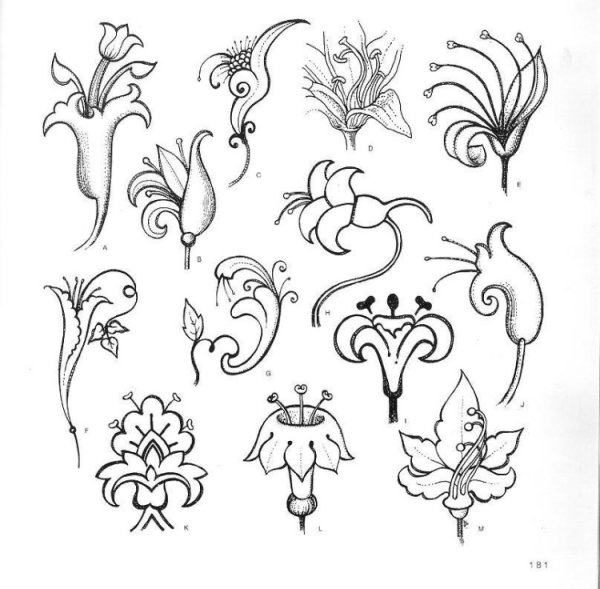 Стилизованные растительные формы