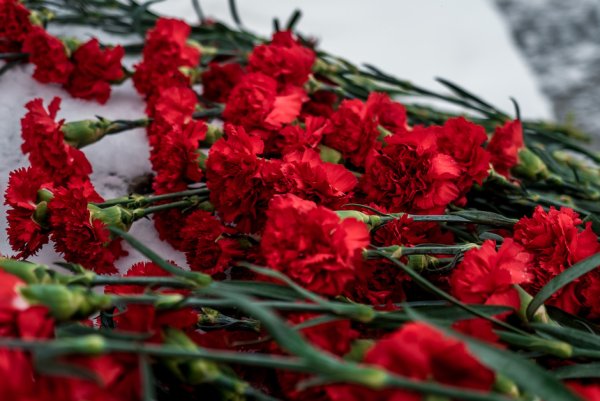 Букет цветов с лентой
