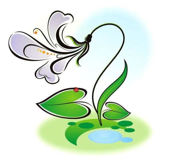 Цветы стилизация в цвете