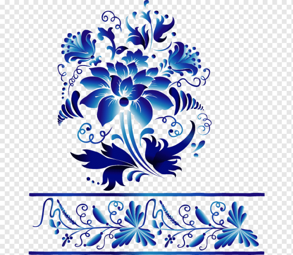 Синие цветы Гжели