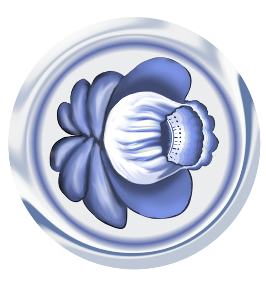 Элементы росписи веточки Гжель