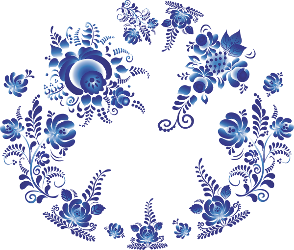 Орнамент в стиле Гжель