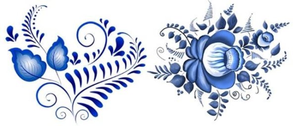 Гжель роспись роза