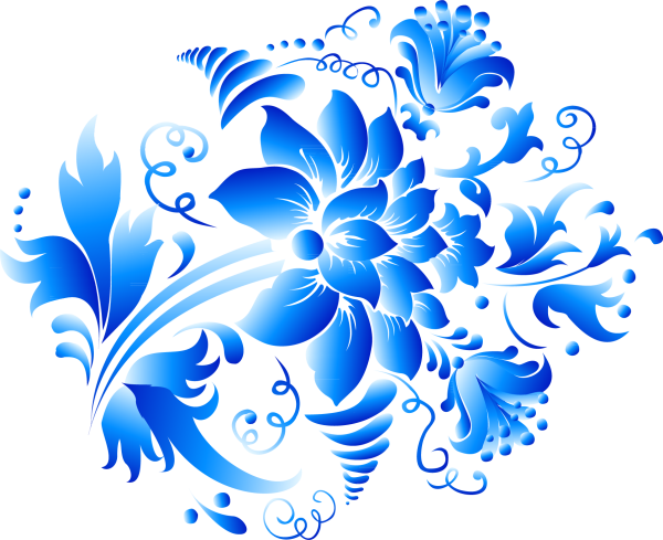 Элементы Гжели для вырезания