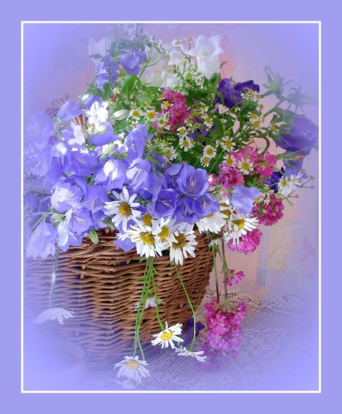 Букеты полевых цветов с пожеланиями