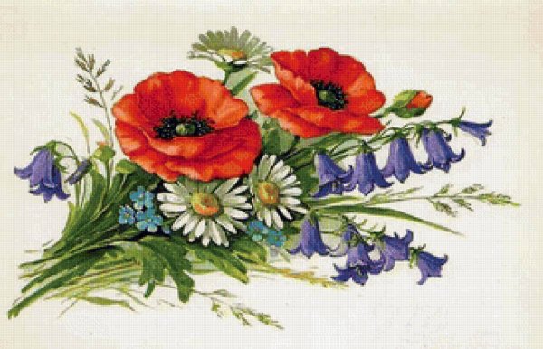 Советские открытки с полевыми цветами