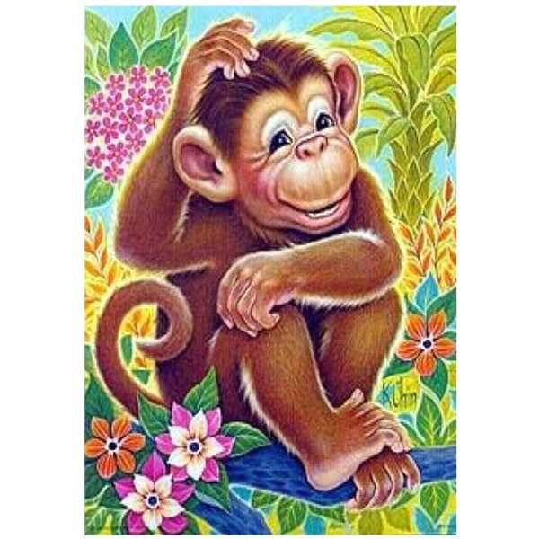 Алмазная мозаика обезьянки