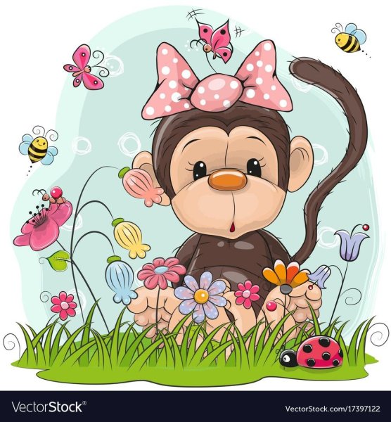 Мультяшные обезьянки девочки