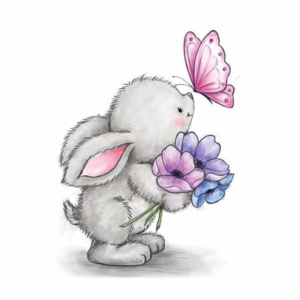Зайчик с ромашкой