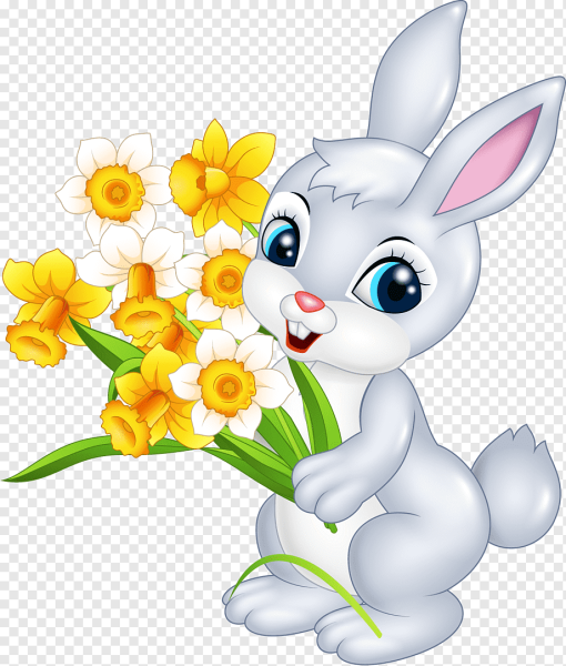 Зайчик с цветочком