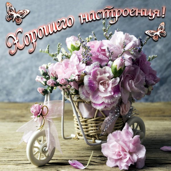 Доброе утро цветы с надписью