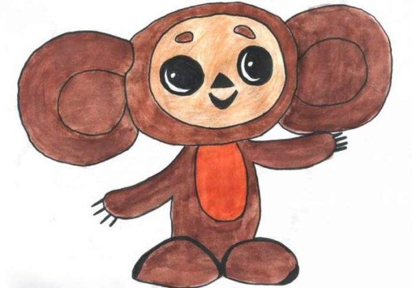 Анимация Чебурашка на прозрачном фоне