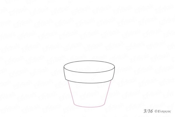 Горшок для цветов раскраска