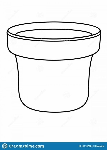 Цветочный горшок на белом фоне