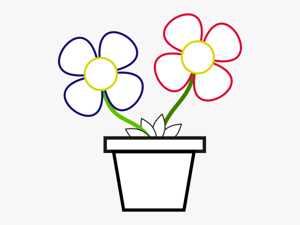 Горшок для цветов для рисования