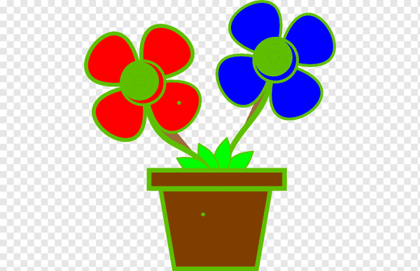 Горшок для цветов для рисования