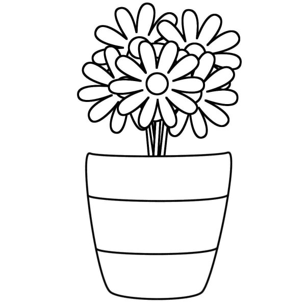 Как нарисовать цветок в горшке, поэтапно? | Креативные Мамы
